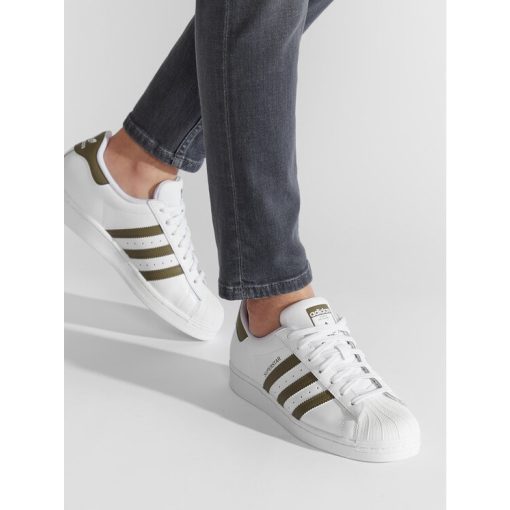 Adidas Superstar - White Focus Olive